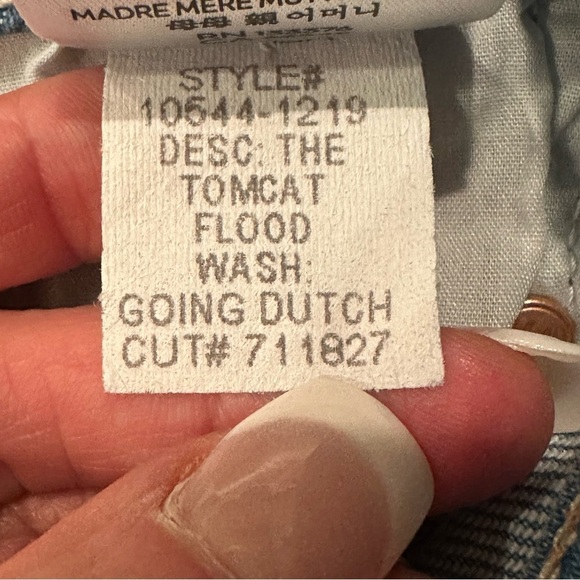 Mother The Tomcat Flood Going Dutch High Rise 28” Inseam Women’s Size 24 - Picture 15 of 16